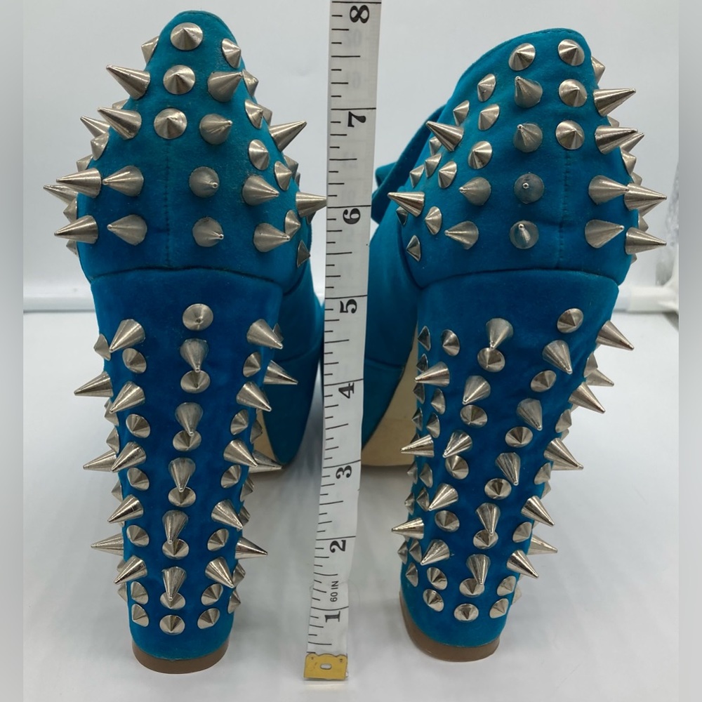Vintage Blue Studded Heels Size 8.5 - Picture 10 of 10
